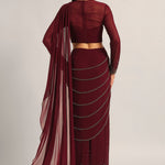 SILVER DUST EMBELISHED DRAPE SAREE Namrata Joshipura Online