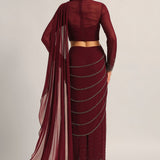 SILVER DUST EMBELISHED DRAPE SAREE Namrata Joshipura Online