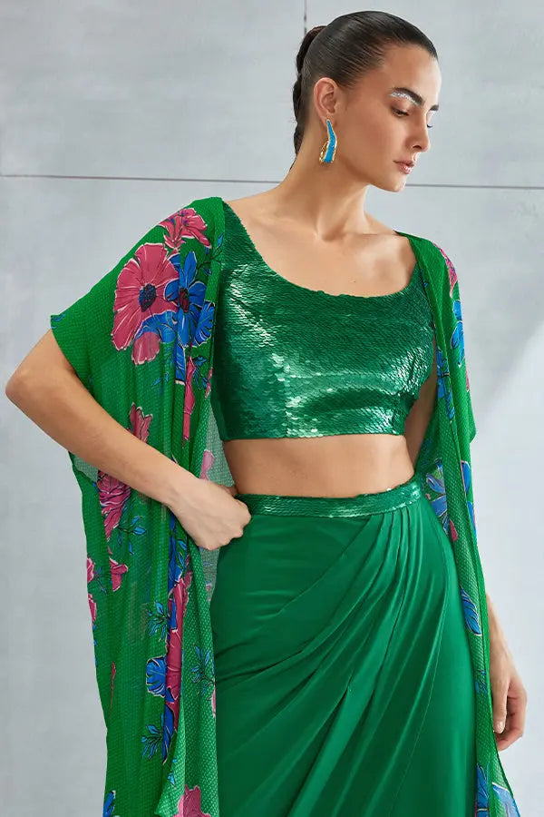 Zinnia Cape Skirt Set Namrata Joshipura