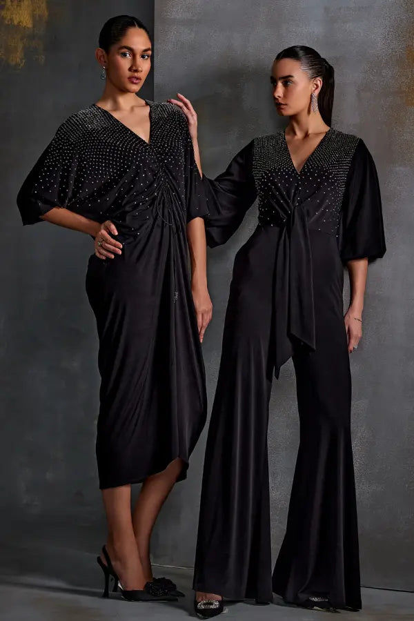 Crystal Square Tie Up Jumpsuit Namrata Joshipura