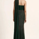 Track Line Embroidered Saree With Fringe Blouse Namrata Joshipura Online