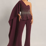 SILVER DUST PEPLUM TOP WITH SHARARA Namrata Joshipura Online