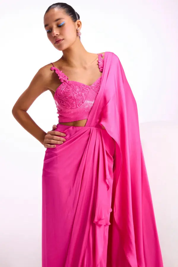 Rosa Baroque Drape Saree Namrata Joshipura