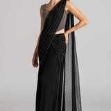 JEWEL CLUSTER CORSET WITH DRAPED SAREE