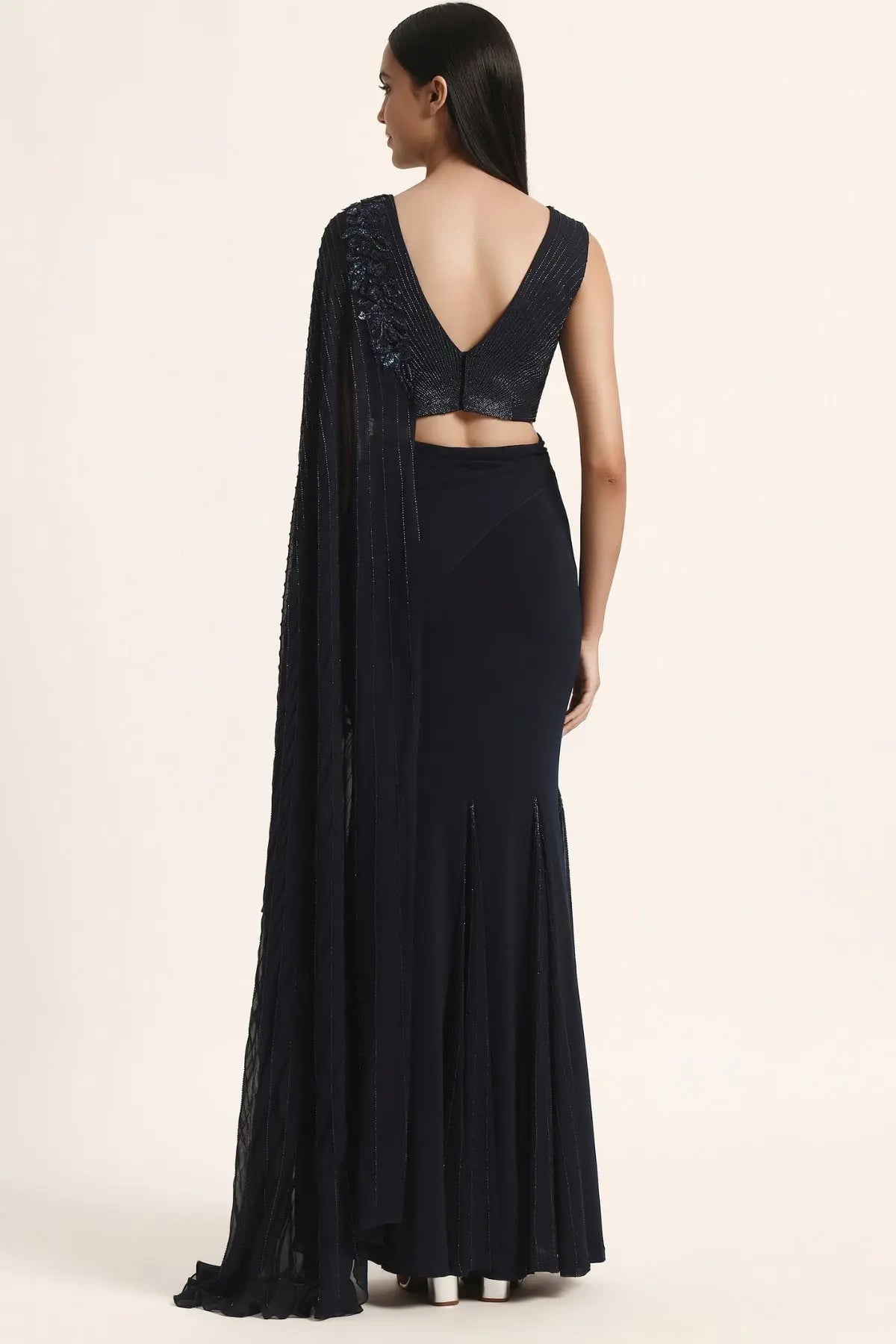 Rosette Flare Drape Saree Namrata Joshipura Online
