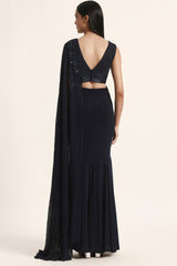 Rosette Flare Drape Saree
