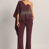 SILVER DUST PEPLUM TOP WITH SHARARA Namrata Joshipura Online