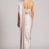 OCEAN JEWEL BLOUSE WITH DRAPED SAREE