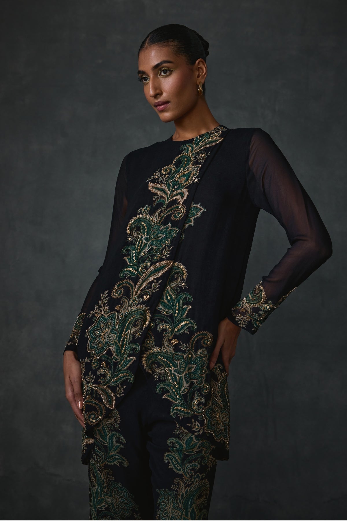 Paisley Overlap Co-ord Set Namrata Joshipura Online