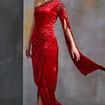 Autumn Fern Velvet Gown Namrata Joshipura
