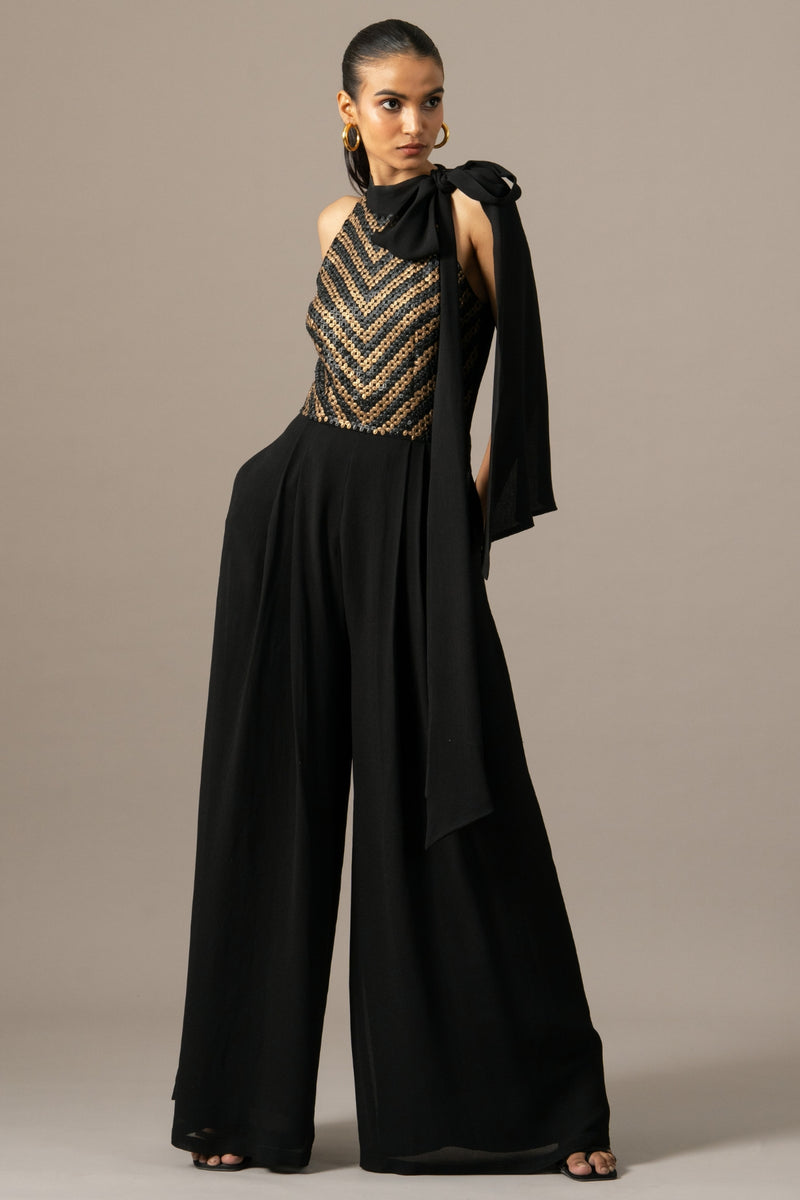 Matrix Box Pleat Jumpsuit