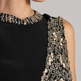 COSMIC DUST DRAPED SAREE WITH HALTER NECK BLOUSE