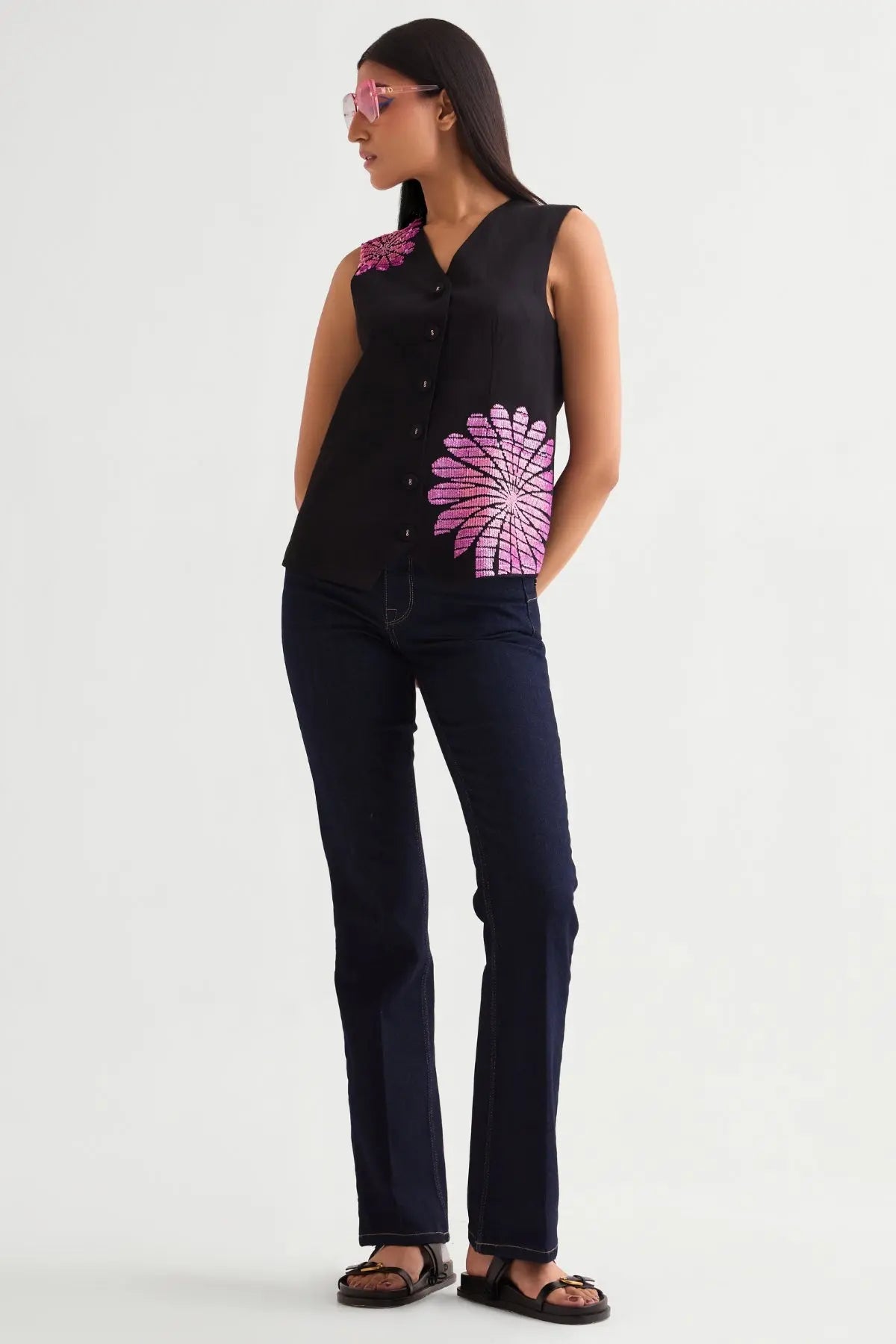 Gloria Sleeveless Jacket Vest Namrata Joshipura Online