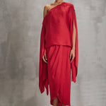 Rosette Siren Cape with Draped Skirt Namrata Joshipura