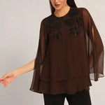 MIDNIGHT BLOOM DOUBLE LAYER TOP Namrata Joshipura Online