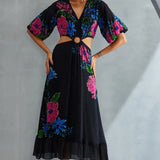 Zinnia Waist Cut Out Dress Namrata Joshipura