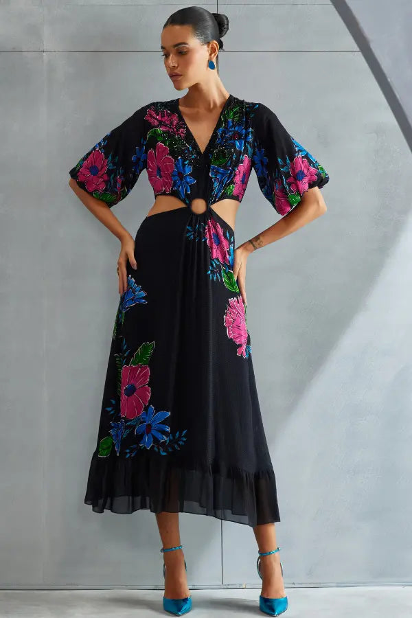 Zinnia Waist Cut Out Dress Namrata Joshipura