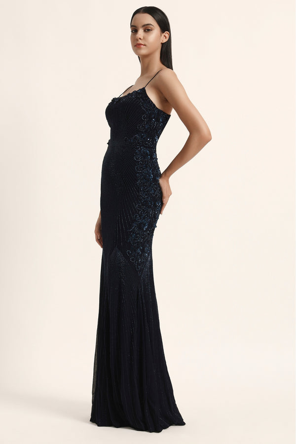 Rosette Slit Gown