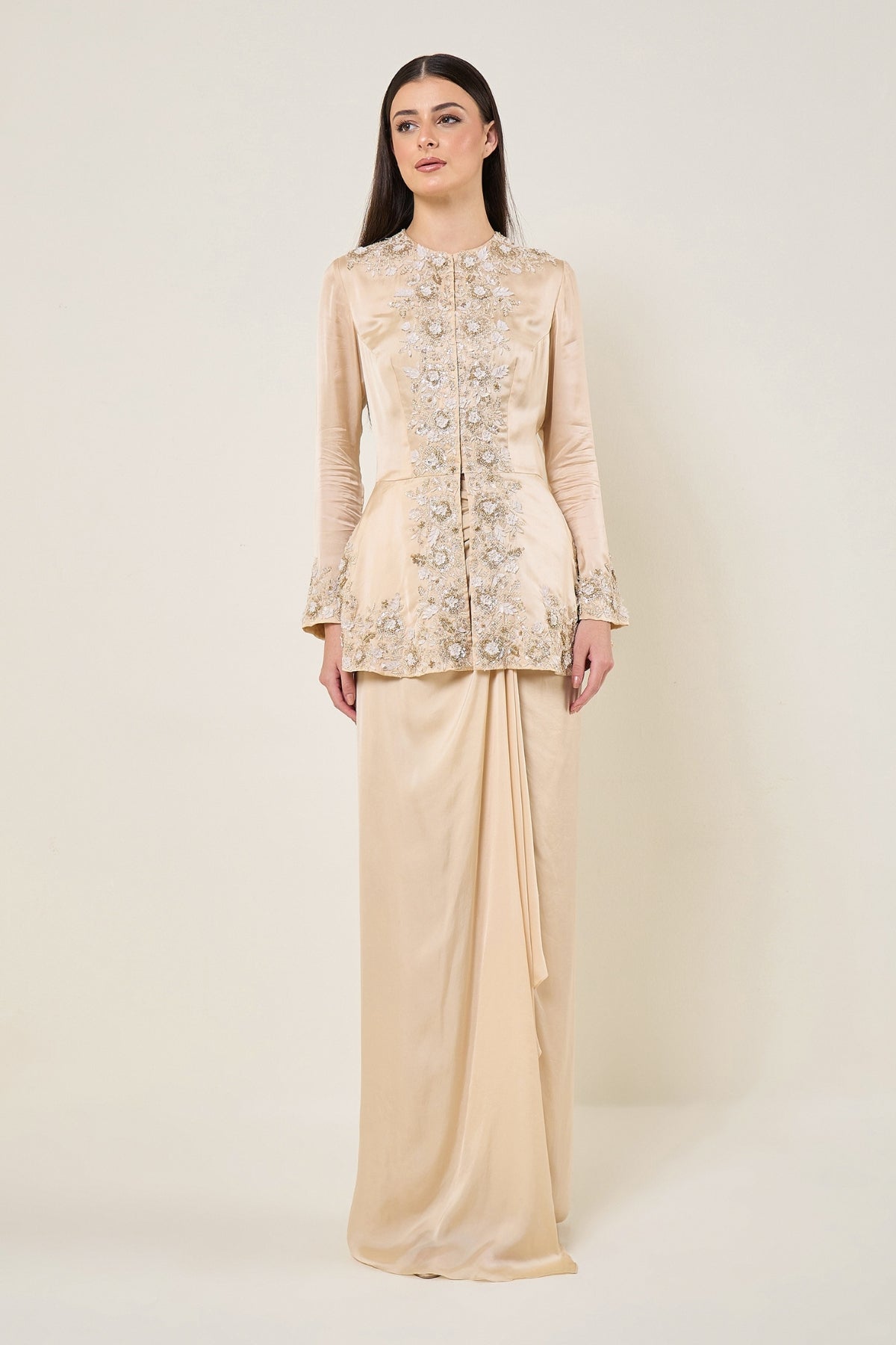 Amara Intricate Jacket With Drape Skirt Namrata Joshipura Online
