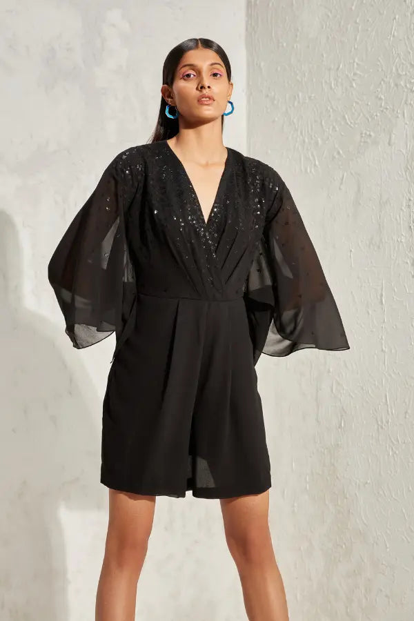 Batwing playsuit top