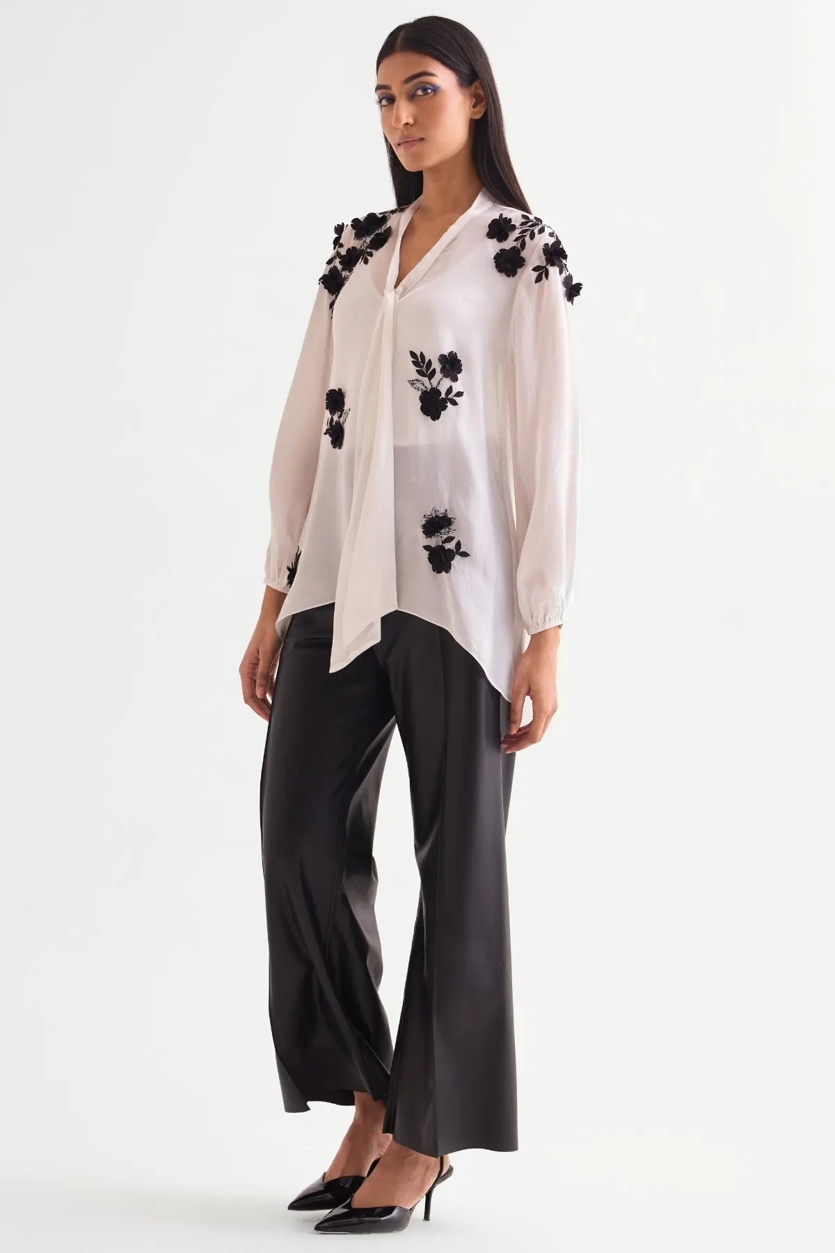 Scrunchy Handkerchief Front Tie Top Namrata Joshipura Online