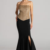 PEARL DROP CORSET WITH SKIRT