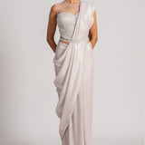 PEARL CASCADE DRAPED SAREE