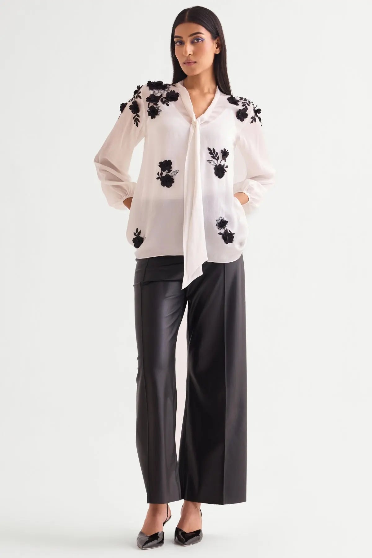 Scrunchy Handkerchief Front Tie Top Namrata Joshipura Online