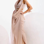 Crystal Drop Fringe Drape Saree Namrata Joshipura