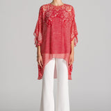 PAISLEY WAVES FRILL TUNIC