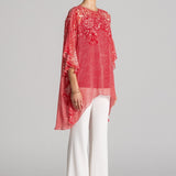PAISLEY WAVES FRILL TUNIC
