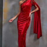 Autumn Fern Velvet Gown Namrata Joshipura