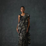 Paillette Foiled Draped Saree Namrata Joshipura Online