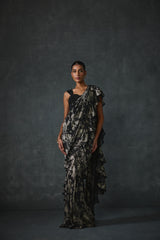 Paillette Foiled Draped Saree