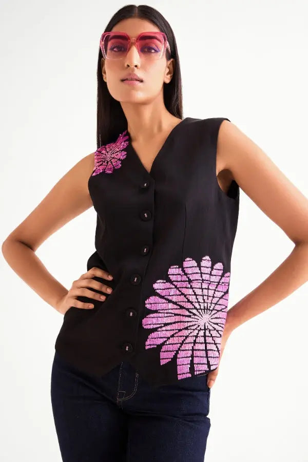 Gloria Sleeveless Jacket Vest Namrata Joshipura Online
