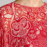 PAISLEY WAVES FRILL TUNIC
