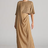 PEARL DROP BOXY BLOUSE DRAPED SAREE