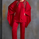 Autumn Fern Batwing Cape Set Namrata Joshipura