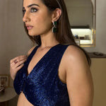 Kusha Kapila in Streaks Drape Saree Namrata Joshipura Online (Celebrity Muses)