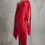 Rosette Siren Cape with Draped Skirt Namrata Joshipura