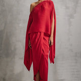 Rosette Siren Cape with Draped Skirt Namrata Joshipura