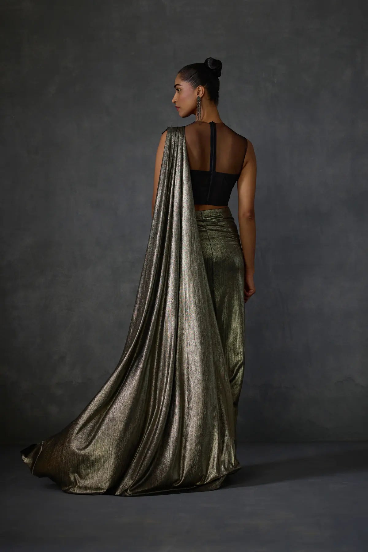 Lattice Corset Foil Saree Namrata Joshipura Online