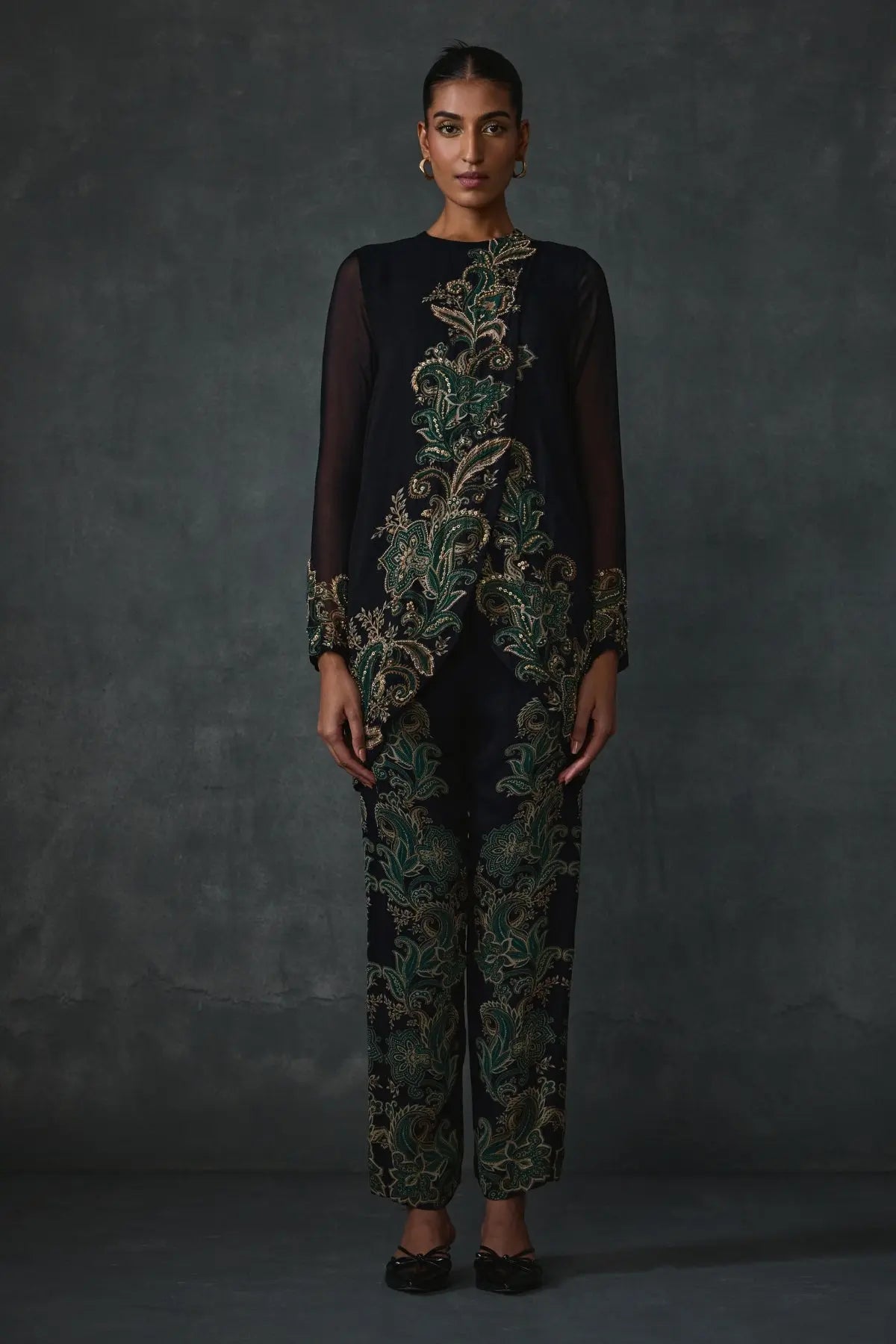 Paisley Overlap Co-ord Set Namrata Joshipura Online