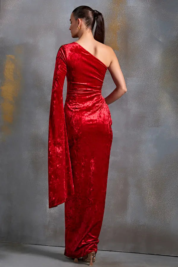 Autumn Fern Velvet Gown Namrata Joshipura