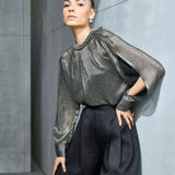 Pearl Drop Split Sleeve Top Namrata Joshipura
