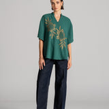 GALAXY FLOWER BAT WING TOP