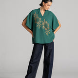 GALAXY FLOWER BAT WING TOP