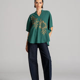 GALAXY FLOWER BAT WING TOP