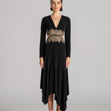 CYPRUS ASYMMETRIC DRAPE DRESS