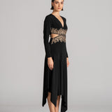 CYPRUS ASYMMETRIC DRAPE DRESS